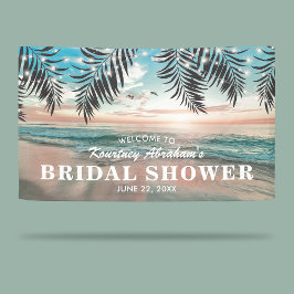 Tropical Beach Brautparty | Lichtzeichenfolge Banner