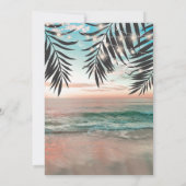 Tropical Beach Brautparty | Lichtzeichenfolge Einladung (Rückseite)