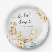 Tropical Beach Brautparty Pappteller (Vorderseite)