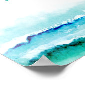 Tropical Beach Brautparty Party Willkommenspaket Poster (Ecke)