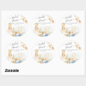 Tropical Beach Brautparty Runder Aufkleber (Blatt)