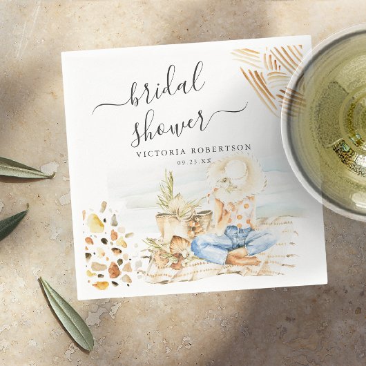 Tropical Beach Brautparty Serviette