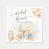 Tropical Beach Brautparty Serviette (Vorderseite)