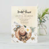 Tropical Beach Bridal Dusche Einladung (Stehend Vorderseite)
