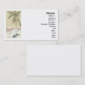 Tropical Beach Business Card Visitenkarte (Vorne/Hinten)
