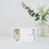 Tropical Beach Business Card Visitenkarte (Stehend Vorderseite)