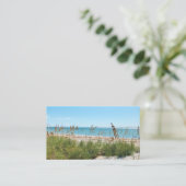 Tropical Beach Business Card Visitenkarte (Stehend Vorderseite)