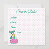 Tropical Beach Cake Save The Date (Rückseite)