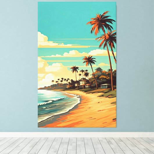 Tropical Beach Canvas Print Leinwanddruck (Insitu (Holzboden))