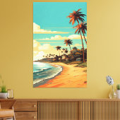 Tropical Beach Canvas Print Leinwanddruck (Insitu (Wohnzimmer))