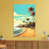 Tropical Beach Canvas Print Leinwanddruck (Insitu (Wohnzimmer))
