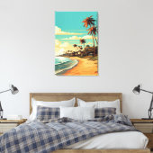 Tropical Beach Canvas Print Leinwanddruck (Insitu (Schlafzimmer))