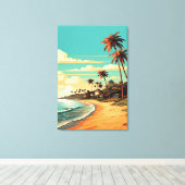 Tropical Beach Canvas Print Leinwanddruck (Insitu (Holzboden))