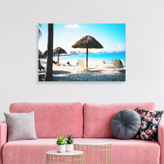 Tropical Beach Canvas Print Leinwanddruck (Insitu (Wohnzimmer))
