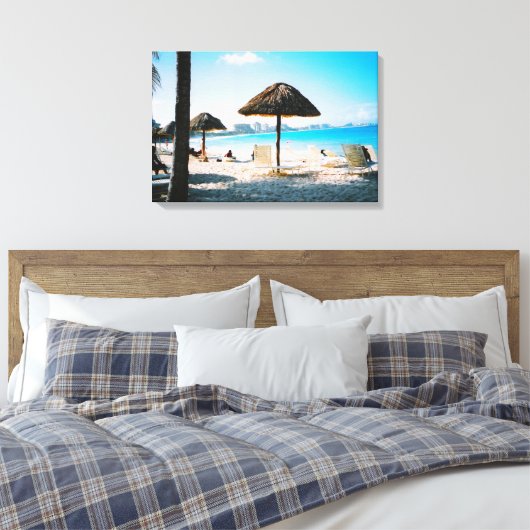 Tropical Beach Canvas Print Leinwanddruck (Insitu (Schlafzimmer))