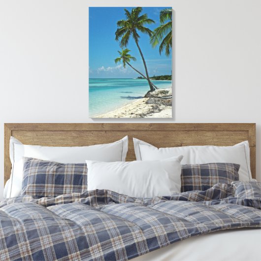 Tropical Beach Canvas Print Leinwanddruck (Insitu (Schlafzimmer))