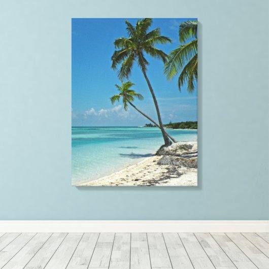 Tropical Beach Canvas Print Leinwanddruck (Insitu (Holzboden))