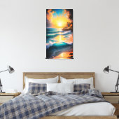 Tropical Beach Canvas Wall Art Leinwanddruck (Insitu (Schlafzimmer))