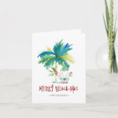 Tropical Beach Christmas Card (Vorderseite)