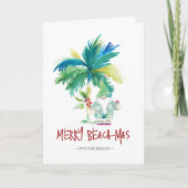 Tropical Beach Christmas Card (Vorderseite)