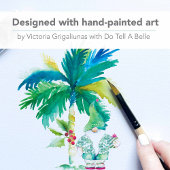 Tropical Beach Christmas Cards Mitteilungskarte