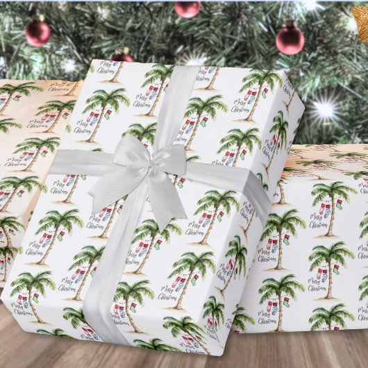 Tropical Beach Christmas Geschenkpapier