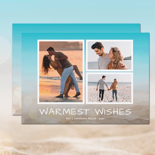 Tropical Beach Christmas Multi-Foto Feiertagskarte