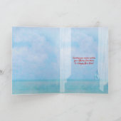 Tropical Beach Christmas Sand Snowman Karte (Innenseite)