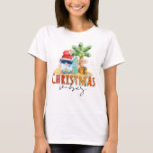 Tropical Beach Christmas Vibes Gnome Summer T-Shirt (Vorderseite)