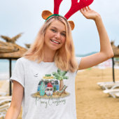 Tropical Beach Christmas Vibes Gnome T-Shirt