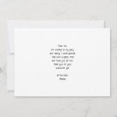 Tropical Beach Coast mit Big Rock Vielen Dank Dankeskarte (Rückseite)