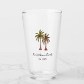Tropical Beach Coastal Palm Tree Sommer Glas (Vorderseite)