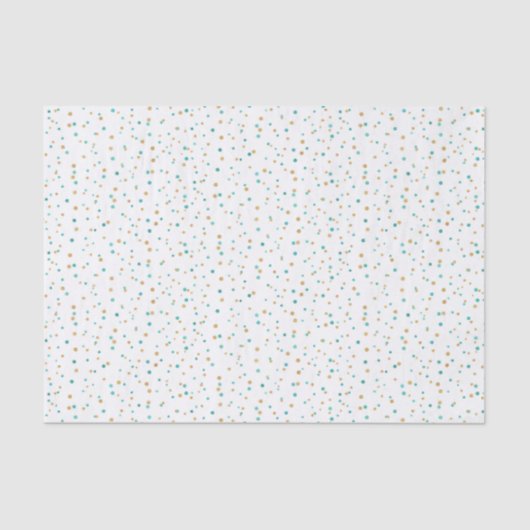 Tropical Beach Coastal türkis und braun Punkte Seidenpapier (Vorderseite)