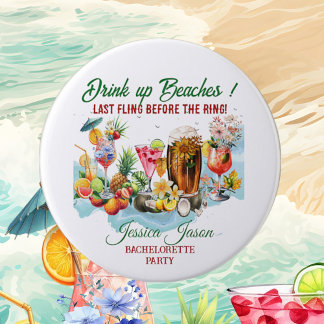 Tropical Beach Cocktails Obst Junggeselinnen-Absch Button