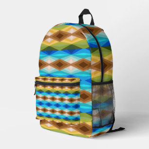Tropical Beach Colored Kaleidoskop Abstrakt Art Bedruckter Rucksack