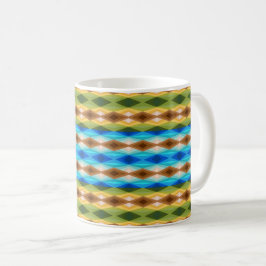Tropical Beach Colored Kaleidoskop Abstrakt Art Kaffeetasse