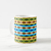 Tropical Beach Colored Kaleidoskop Abstrakt Art Kaffeetasse (Vorderseite Links)