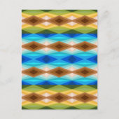 Tropical Beach Colored Kaleidoskop Abstrakt Art Postkarte (Vorderseite)