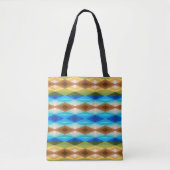 Tropical Beach Colored Kaleidoskop Abstrakt Art Tasche (Vorderseite)