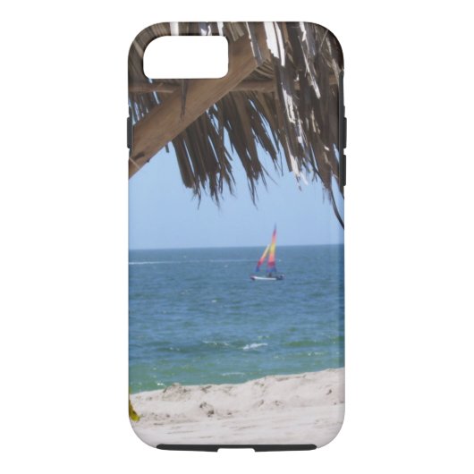 Tropical Beach Colorful Sailboat Case-Mate iPhone Hülle (Rückseite)