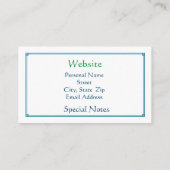 Tropical Beach Colorful Toucan Sailboat Palm Tree Visitenkarte (Rückseite)