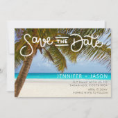 Tropical Beach Costa Rica Hochzeit in Urlaubsort Save The Date (Vorderseite)