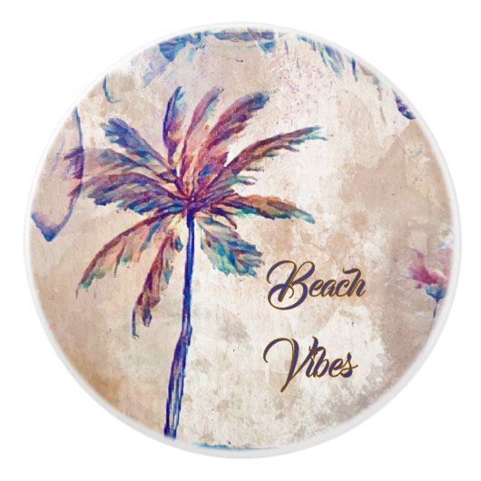 Tropical Beach custom drawer knobs ceramic Keramikknauf (Vorderseite)