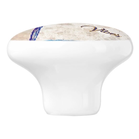 Tropical Beach custom drawer knobs ceramic Keramikknauf (Seitenansicht)