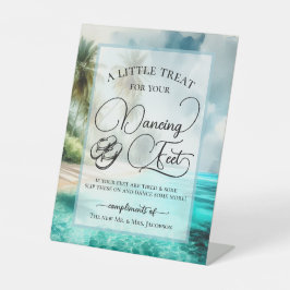 Tropical Beach Dancing Feet Flip Flop Wedding Sockelschild