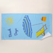 Tropical Beach Days Sommerurlaub unter Sonnenschir Strandtuch (Vorderseite)