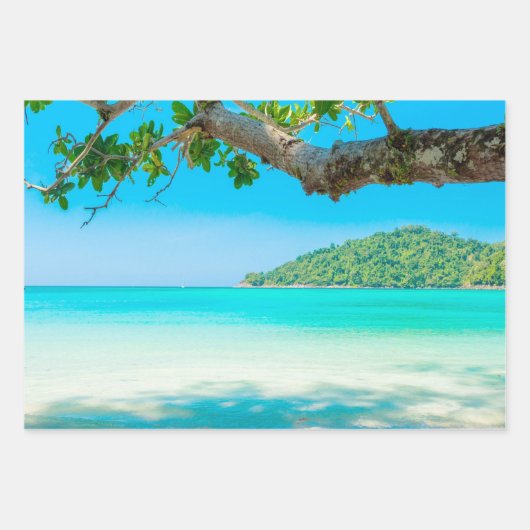 Tropical Beach Decoupage Geschenkpapier Set (Vorderseite 3)