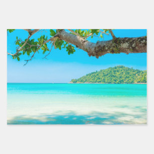 Tropical Beach Decoupage Geschenkpapier Set