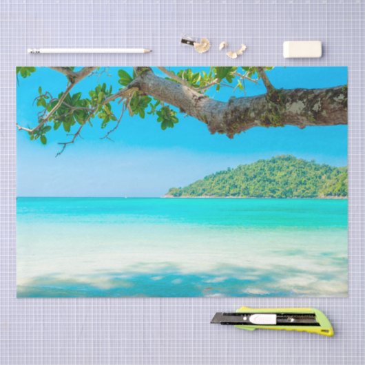 Tropical Beach Decoupage Seidenpapier (Handwerk)