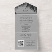 Tropical Beach Destination Eleganter UAWG QR Code  All In One Einladung (Innen Boden)